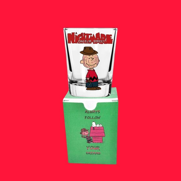 HORROR Movie/PEANUTS Character Mashup Shot Glasses/Gift Boxes, UNIQUE GIFT! - Picture 15 of 16